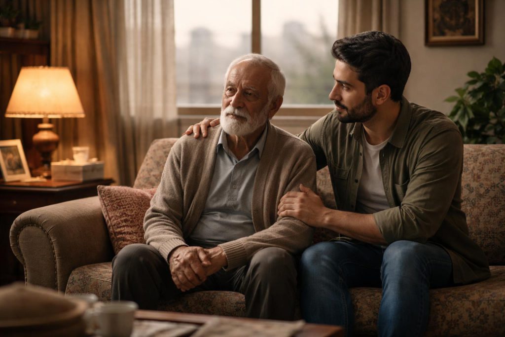 پرستار سالمند در ایام جنگ